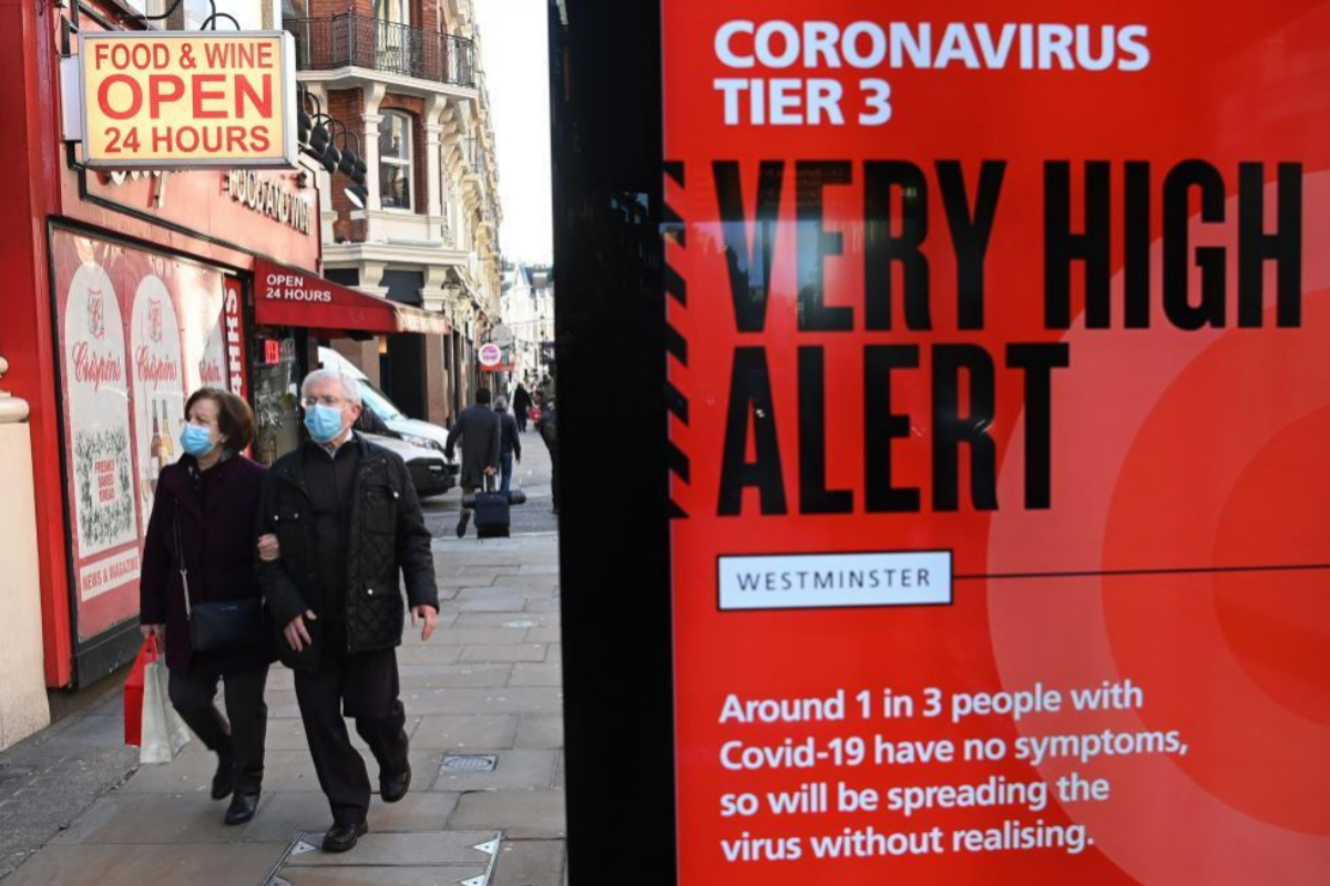 Letreros en la calles británicas llaman al autocuidado