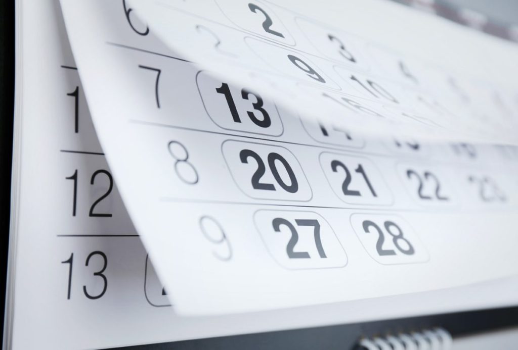 Calendario a un año de la pandemia